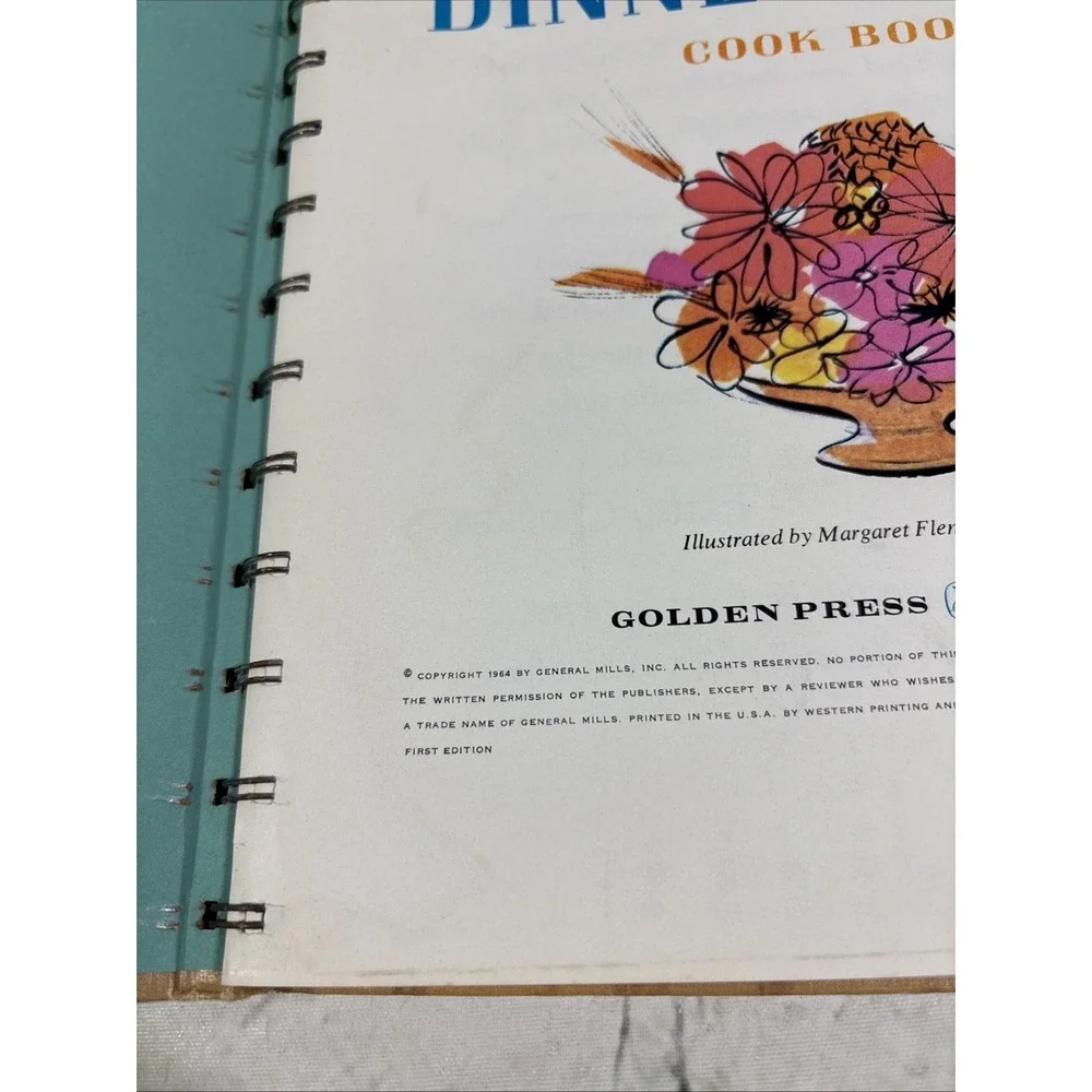 Vintage 1964 Betty Crocker's New Dinner for 2 Two Cookbook 1st Ed 5th printing